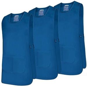 MISEMIYA - Pakket 3 eenheden - Schorten Reiniging WerkUNIFORM KLINIK Ziekenhuis Schoonmaak Dierenarts Gezondheid Gastwerk - Ref.868, Azul 37, L