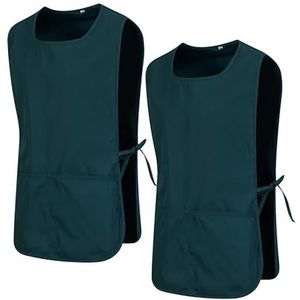 MISEMIYA - Verpakking van 2 stuks - reinigingsschort, laboratoriumuniform, kliniek, medische reiniging 2-3301, groen 68, M