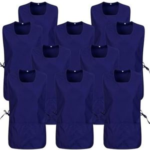 MISEMIYA - Verpakking van 10 stuks - reinigingsschort, laboratoriumuniform, kliniek, medische reiniging 10-3301, Paars 68, L