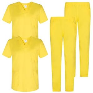 MISEMIYA - Verpakking * 2 stuks - Casack en Broek voor medische gezondheid, Uniseks, 2-817-8312, Geel, XL