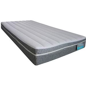 TREBOL Sleep Care Slaapkamer, biologisch katoen/HR met soja, wit/grijs, 70 x 140 cm