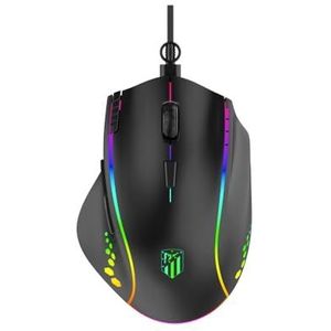 smartketing - Officiële gaming-muis Atlético de Madrid | Met achtergrondverlichting | Zwart
