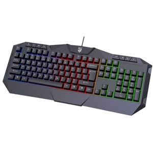 smartketing - Officieel gamingtoetsenbord Atlético Madrid | QWERTY-toetsenbord - met achtergrondverlichting - zwart