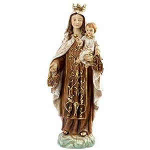 Virgin del Carmen beeldje kunsthars hout (31 cm)