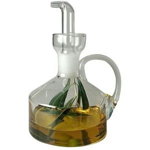 DRW Oliefles van glas met vierkant handvat, 500 ml