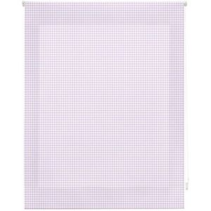 Blindecor Vichy stof rolgordijn 130 x 180 cm, lila