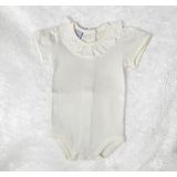 Babidu - Romper - Wit - Hydrofiele Stof - Kraagje