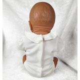 Babidu - Romper - Wit - Hydrofiele Stof - Kraagje