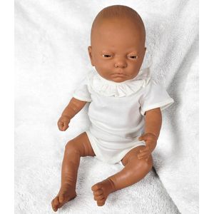 Babidu - Romper - Wit - Hydrofiele Stof - Kraagje