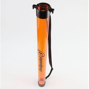 Bullpadel pick up tube / badminton aangeefkoker - transparant oranje