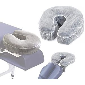 Hygiënische wegwerp-gezichtswieghoezen voor massagetafels, 50 stuks niet-klevende niet-geweven hoofdsteun kussenhoes getailleerde gezichtskussenhoezen gezichtskussenhoezen voor massagestoelen