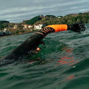 Orca Dames Zeal Hi-Vis Rug Ritssluiting Open Water Swim Wetsuit N
