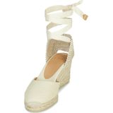 Castañer, Witte Espadrille Sneakers met Enkelveters Wit, Dames, Maat:38 EU