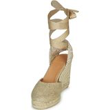 Castañer, Beige Espadrille Sandalen met Raffia Sleehak Beige, Dames, Maat:36 EU