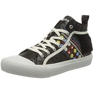 Desigual Beta New Exotic Hoge sneakers voor dames, Zwart Negro 2000, 36 EU