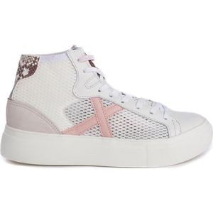 Munich - Nim - Sneakers - Wit - Dames - Met Grijze en Roze Details