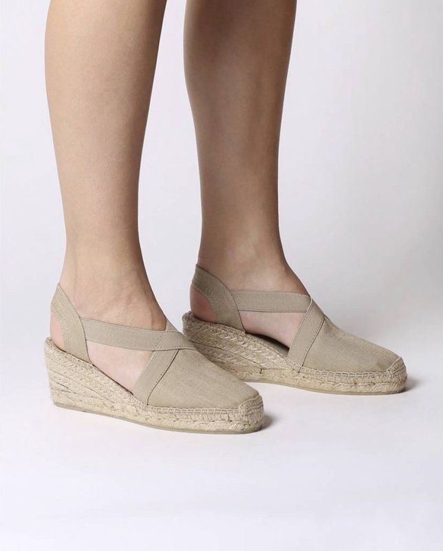 Espadrilles - Dames - Katoen - Jute Sleehak - Veganistisch Model