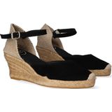 LLORET-5 - Espadrille - Suède - Effen Kleuren - Jute Sleehak