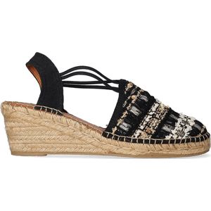 Toni Pons Tania-CC Dames Espadrilles Negre | Zwart | Textiel | Maat 36 | TANIACCnegre