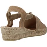 VERDI-V Espadrille - Effen Katoen - Jute Sleehak 4 cm - Vegan