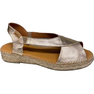 Toni Pons - Elda-P - Espadrilles - Zilver - Leer - Juten Zool
