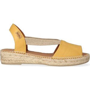 Toni Pons - Etna - Sandalen - Damesleren Espadrille - Jute Sleehak - 3.5 cm Hoog