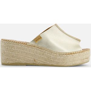 Toni Pons - Ivonne - Espadrille - Effen Kleur - Leer - Jute Sleehak