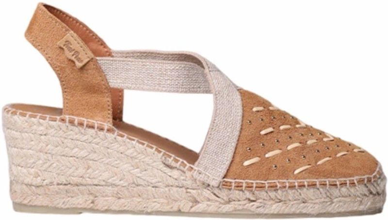 Toni Pons - Tatiana - Espadrilles - Tan - Splitleer - Jute Sleehak