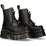New Rock - Biker Boots - Metallic - Leren Voering - Vetersluiting