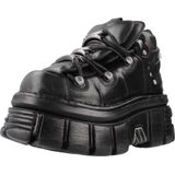 New Rock - 106-S29 - Biker Schoenen - Zwart - Lederen - Metalen Details