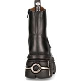 New Rock - Plateau Laarzen - Zwart - Leer