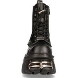 New Rock - Plateau Laarzen - Zwart - Leer