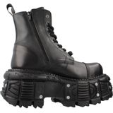 New Rock - M-TANK083-C1 - Veterboot - Zwart - Leer - Polyurethaan
