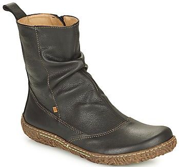 El Naturalista - 2N722201E505_001 Enkellaarsjes - Zwart - Natuurlijk Materiaal - Comfortabel