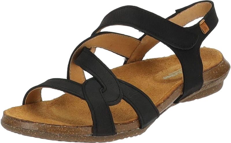 El Naturalista - 250791101005_001 Sandalen - Zwart - Leer - Plat - Klittenband