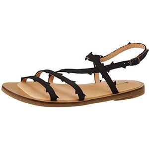 El Naturalista N5193 Pleasant zwart/tulp, sandalen voor dames, 42 EU