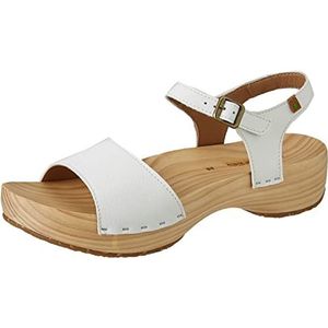 El Naturalista Path White/Shokunin dames sandalen met hak, N5831t, Wit.