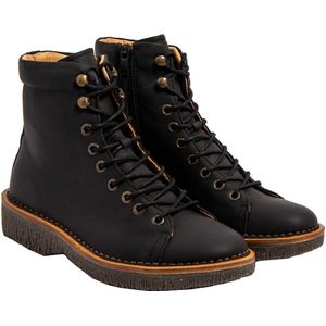 Laarzen - Zwart - Leer - Vetersluiting en Ritssluiting