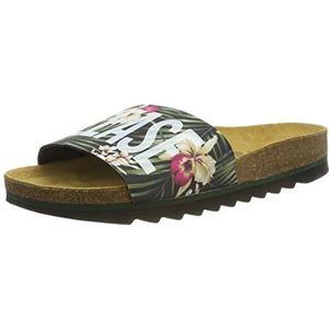 The White Brand Beach Jungle Peeptoe Biologische sandalen voor heren, meerkleurig jungle