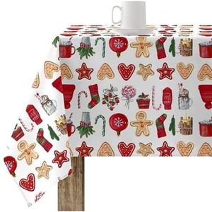 BELUM Kersttafelkleed | vlekafstotend tafelkleed rechthoekige tafel, kunsthars tafelkleed (kunststof) | tafelkleed | Home tafelkleed (140 x 140 cm)