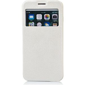 Silica dmt089white beschermhoes boek met venster magneetsluiting voor Apple iPhone 7 Plus, wit