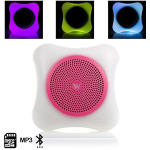 Silica dmt118pink - Bluetooth luidspreker met LED-lamp meerkleurig Wjc1, roze