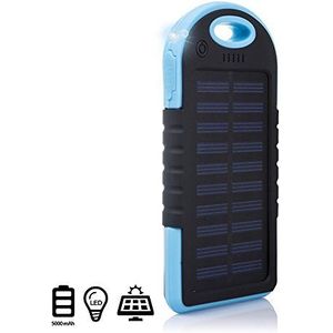 Silica dmt164blue – Power Bank Solar Waterproof 5000 mAh, blauw