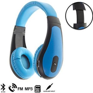 Silica dmt169blue – Bluetooth koptelefoon met handsfree functie tot 30 m, blauw