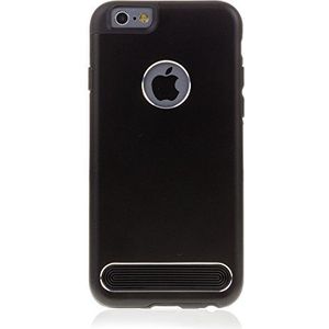 Silica dmu026black Cases Lisa Metallic PVC-E binnen zwart rubber voor Apple iPhone 6 Plus, zwart