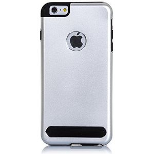 Silica dmu026silver beschermhoes Lisa metallic PVC-E binnen zwart rubber voor Apple iPhone 6 Plus, kleur zilver