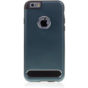 Silica dmu026blue beschermhoes Lisa metallic PVC-E binnen zwart rubber voor Apple iPhone 6 Plus, blauw