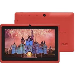 DAM Q75X Pro WiFi Tablet, besturingssysteem Android 7, display 17,8 cm (7 inch), 1024 x 600 pixels, MTK Quad Core, 1 GB RAM + 8 GB, dual-camera, kleur: rood