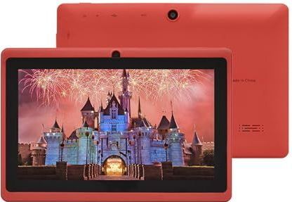 DAM Q75X Pro WiFi-tablet. OS Android 7 scherm 7 inch 1024 x 600 px MTK Quad Core 1 GB RAM + 8 GB Dual Camera Kleur: Rood