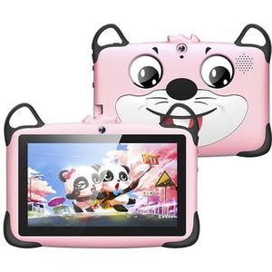 DAM Tablet voor kinderen K717 WiFi, besturingssysteem Android 7, 17,8 cm (7 inch) display, 1024 x 600 pixels, MTK Dual Core 1 GB RAM + 8 GB, dual-camera, kleur: roze